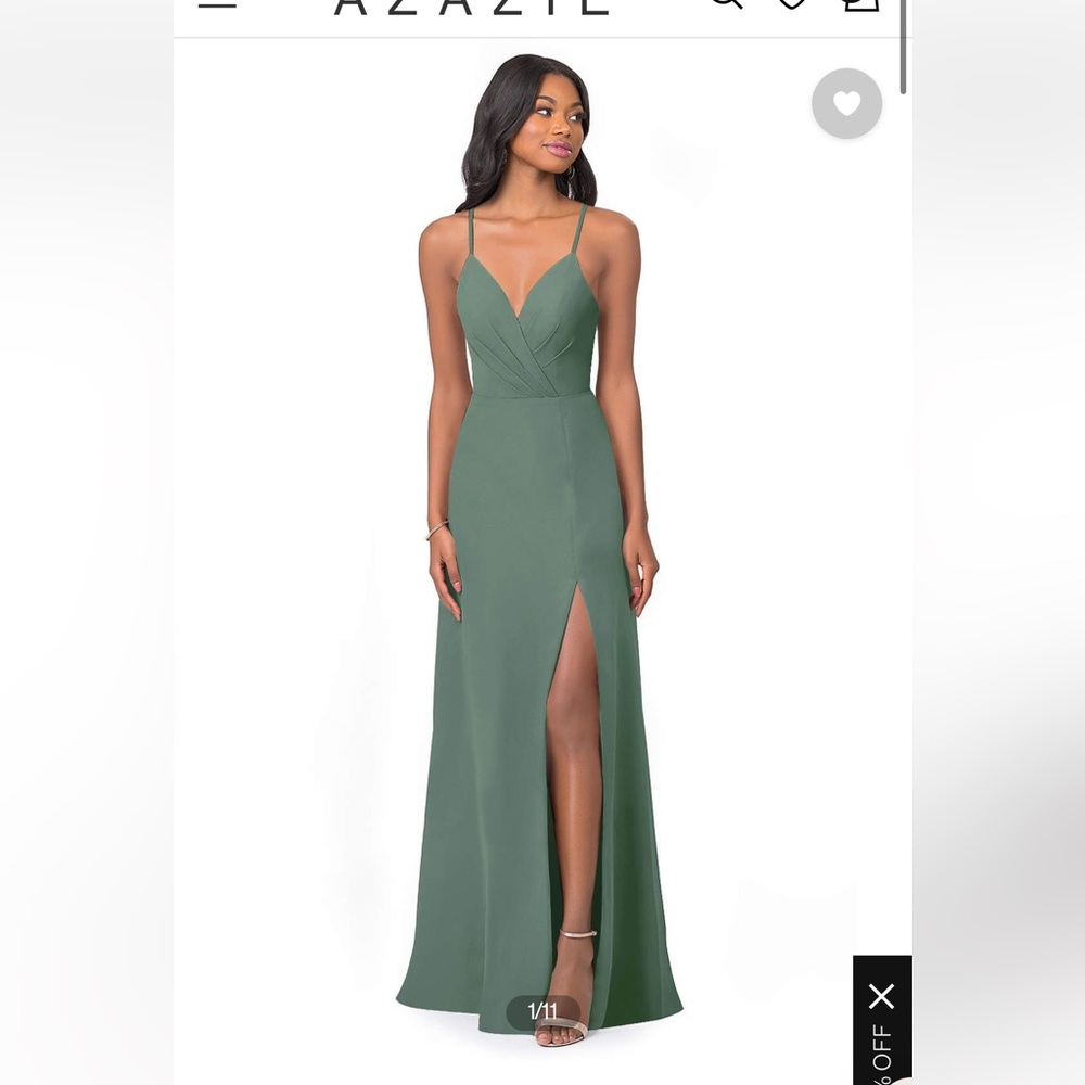 Azazie eucalyptus bridesmaids dress